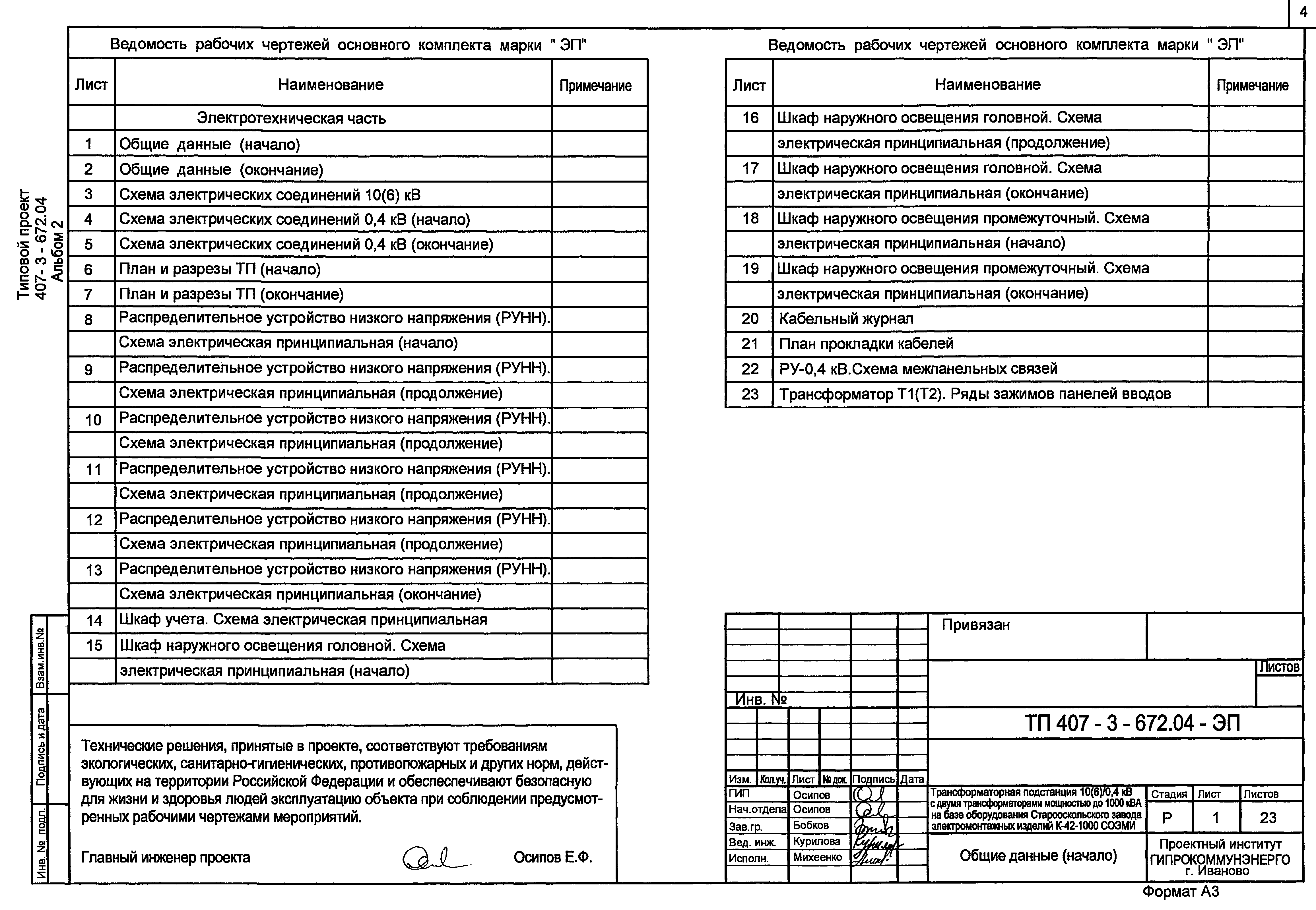 Типовой проект 407-3-672.04