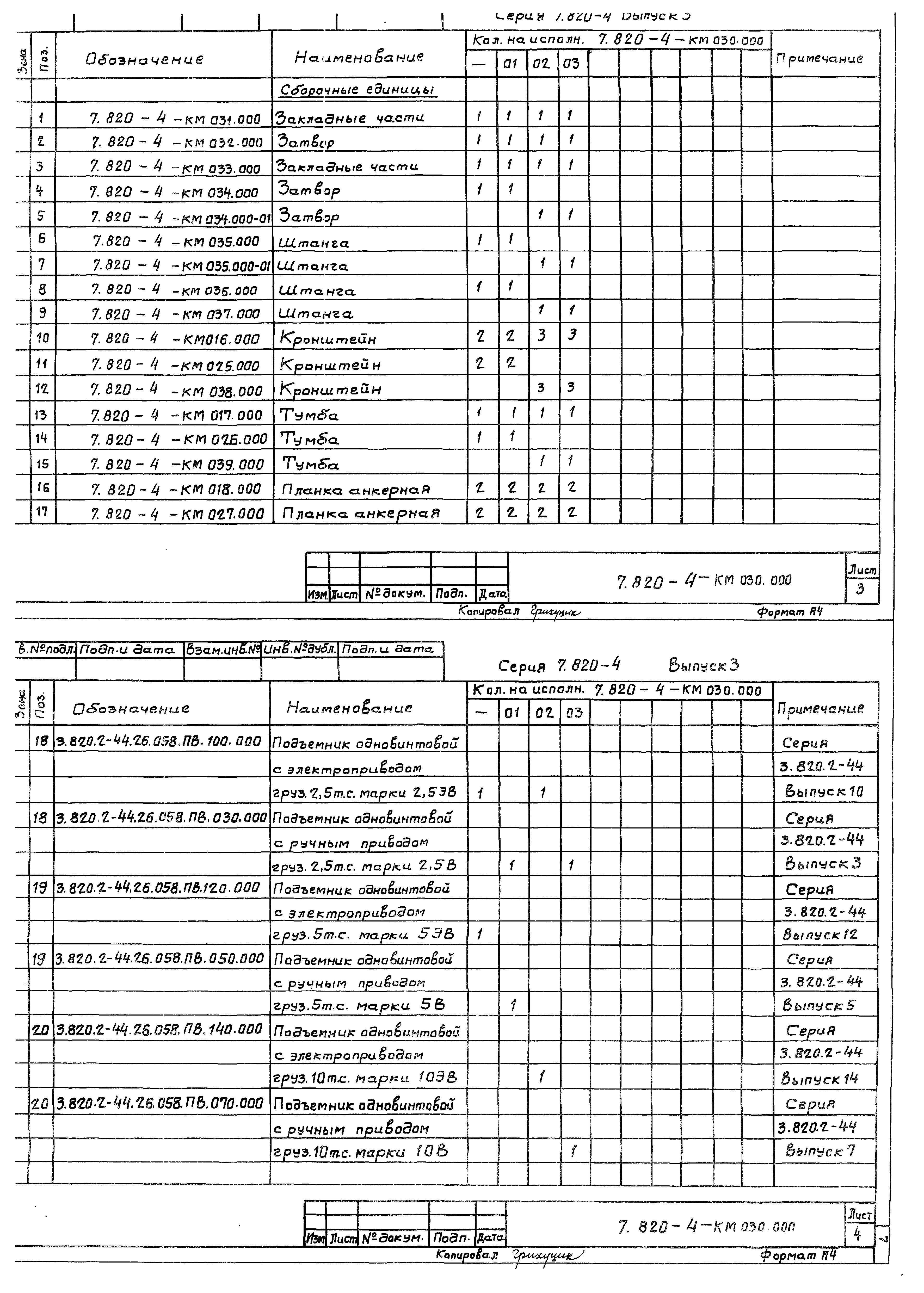 Серия 7.820-4