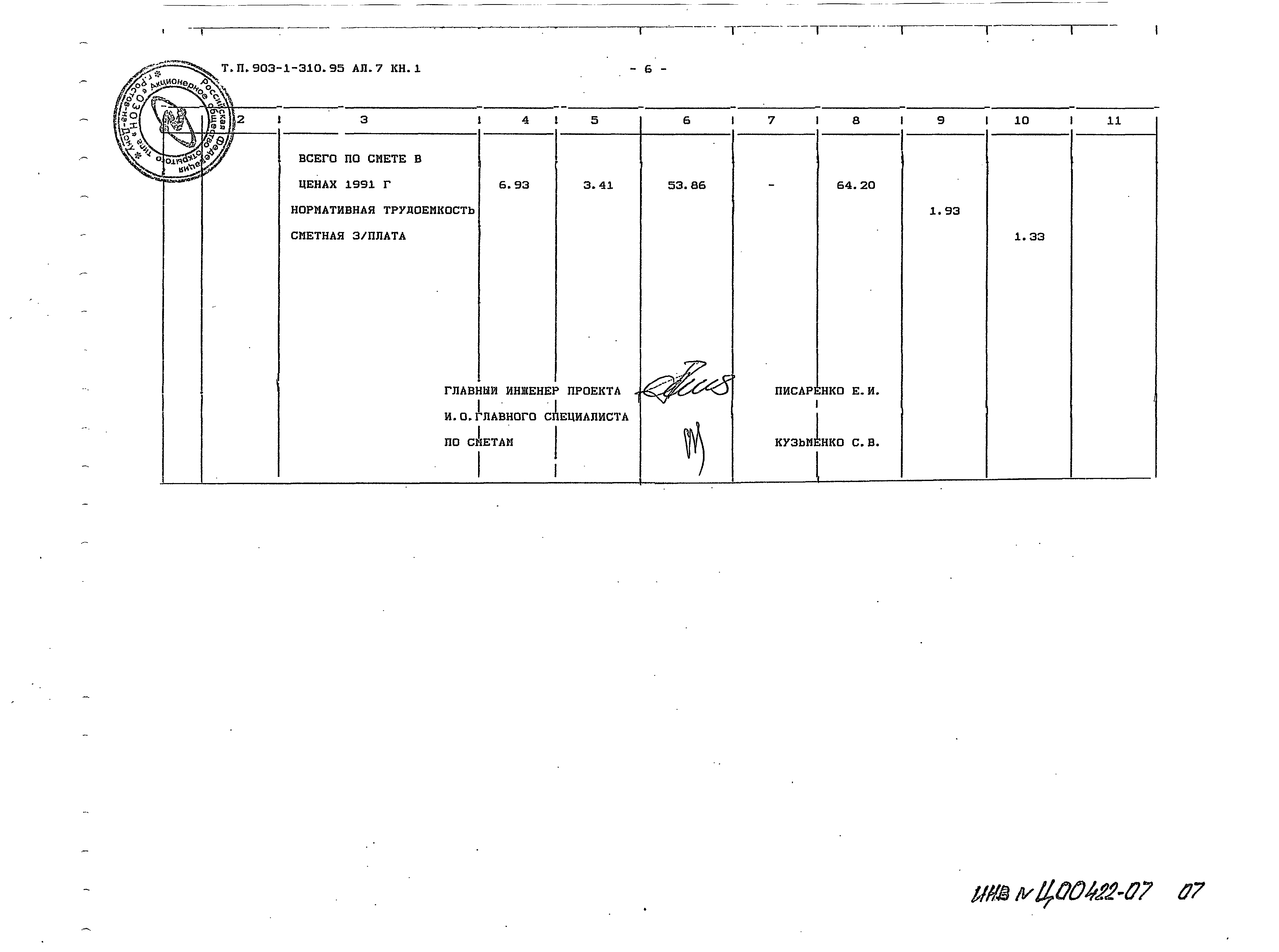 Типовой проект 903-1-310.95