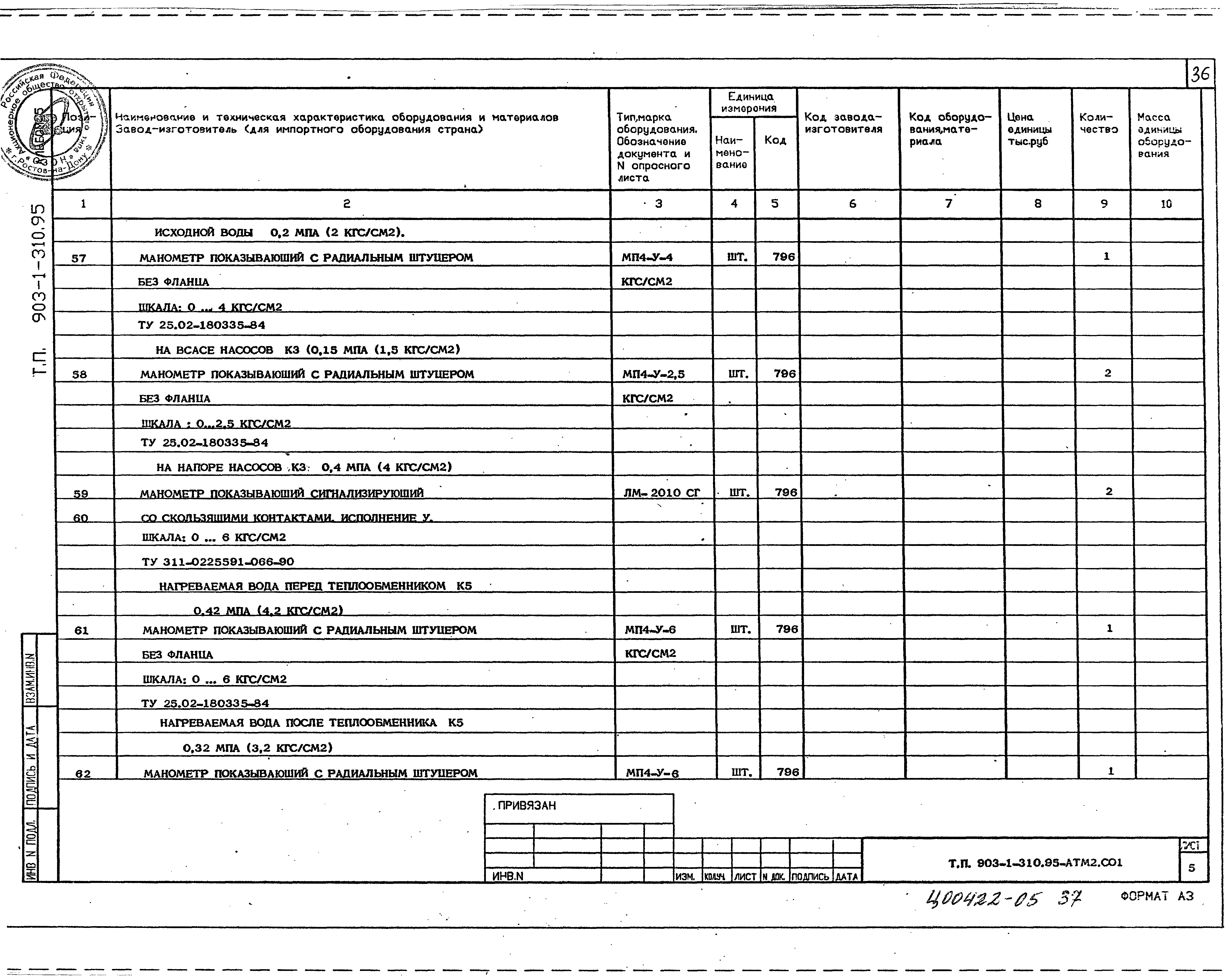 Типовой проект 903-1-310.95