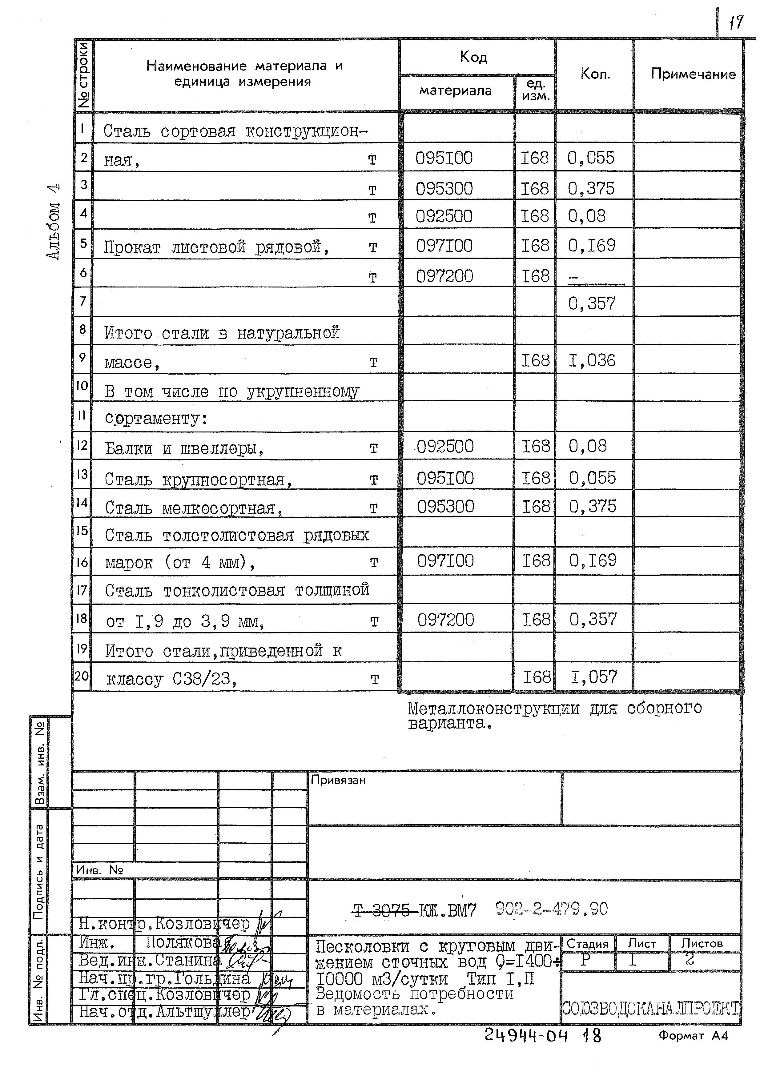 Типовой проект 902-2-479.90