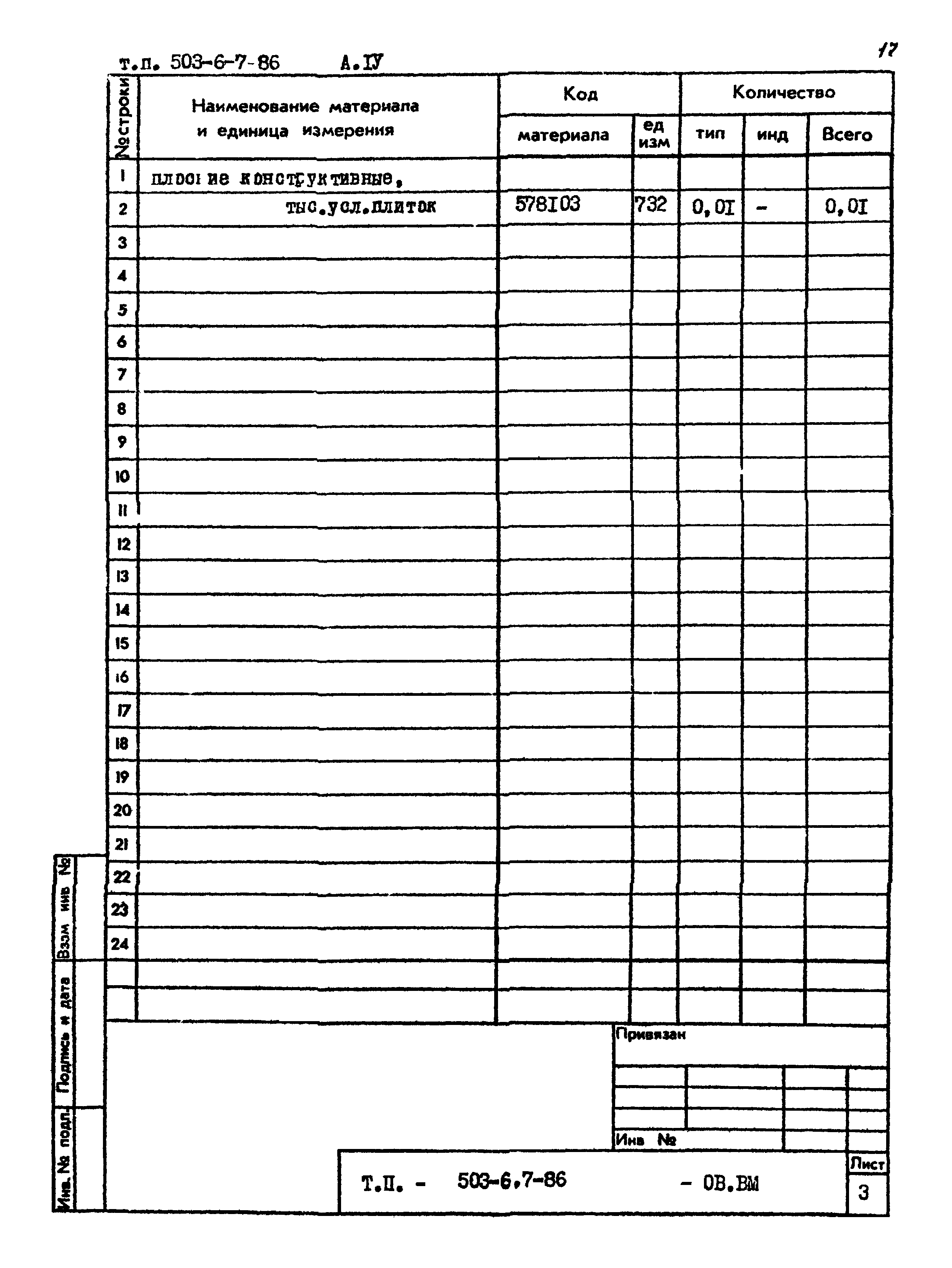 Типовой проект 503-6-7.86