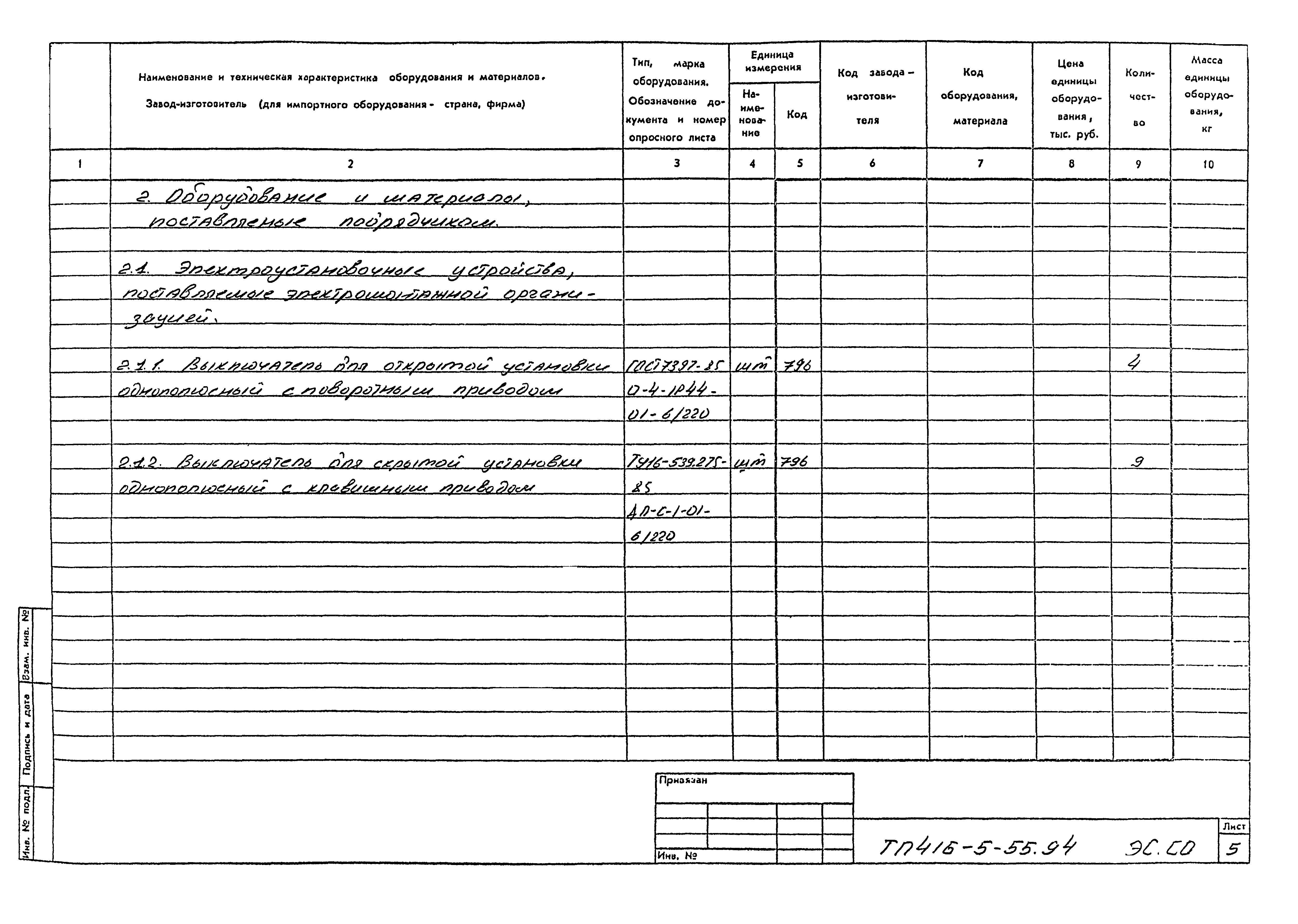 Типовой проект 416-5-55.94