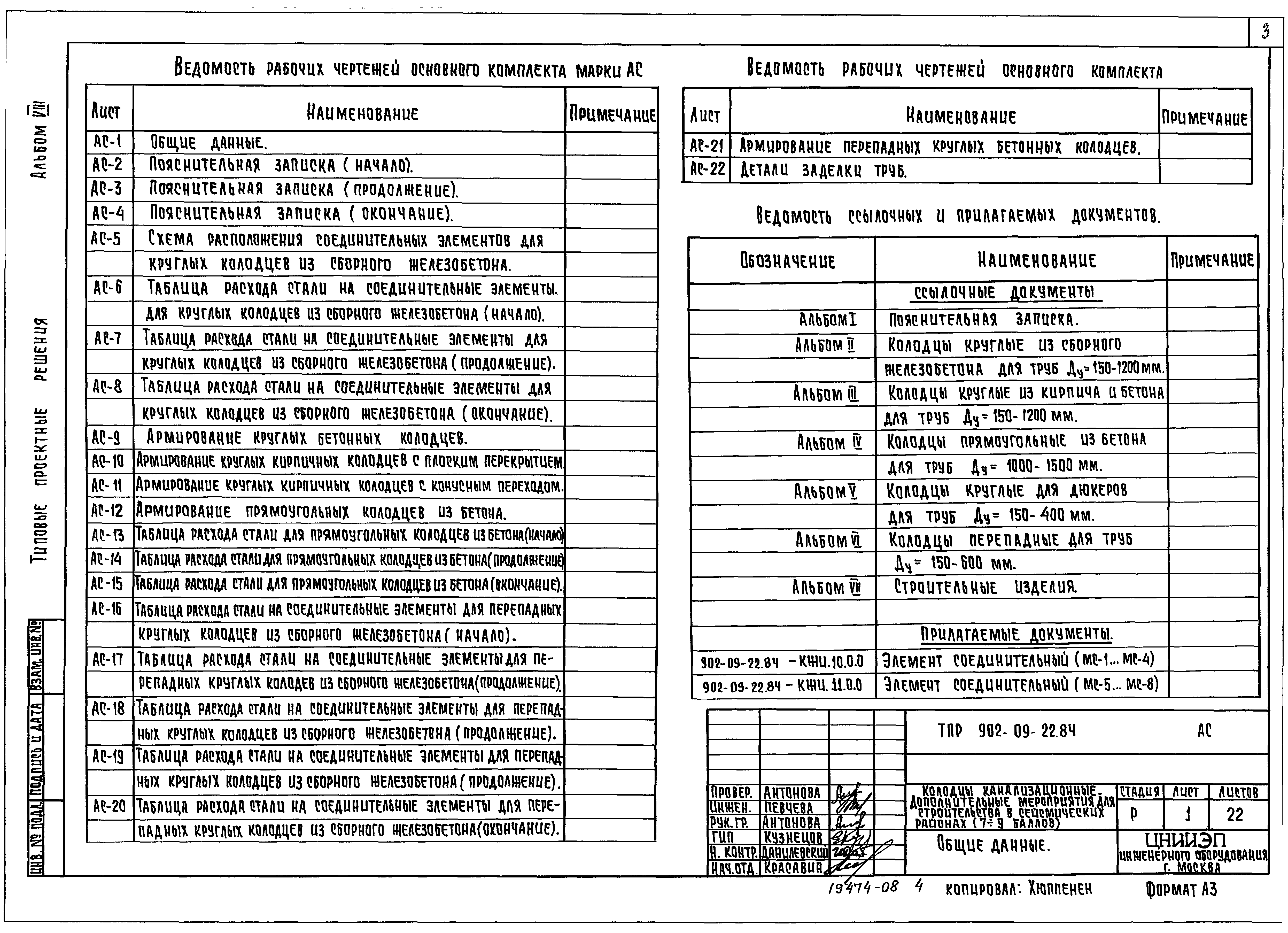 Типовые проектные решения 902-09-22.84