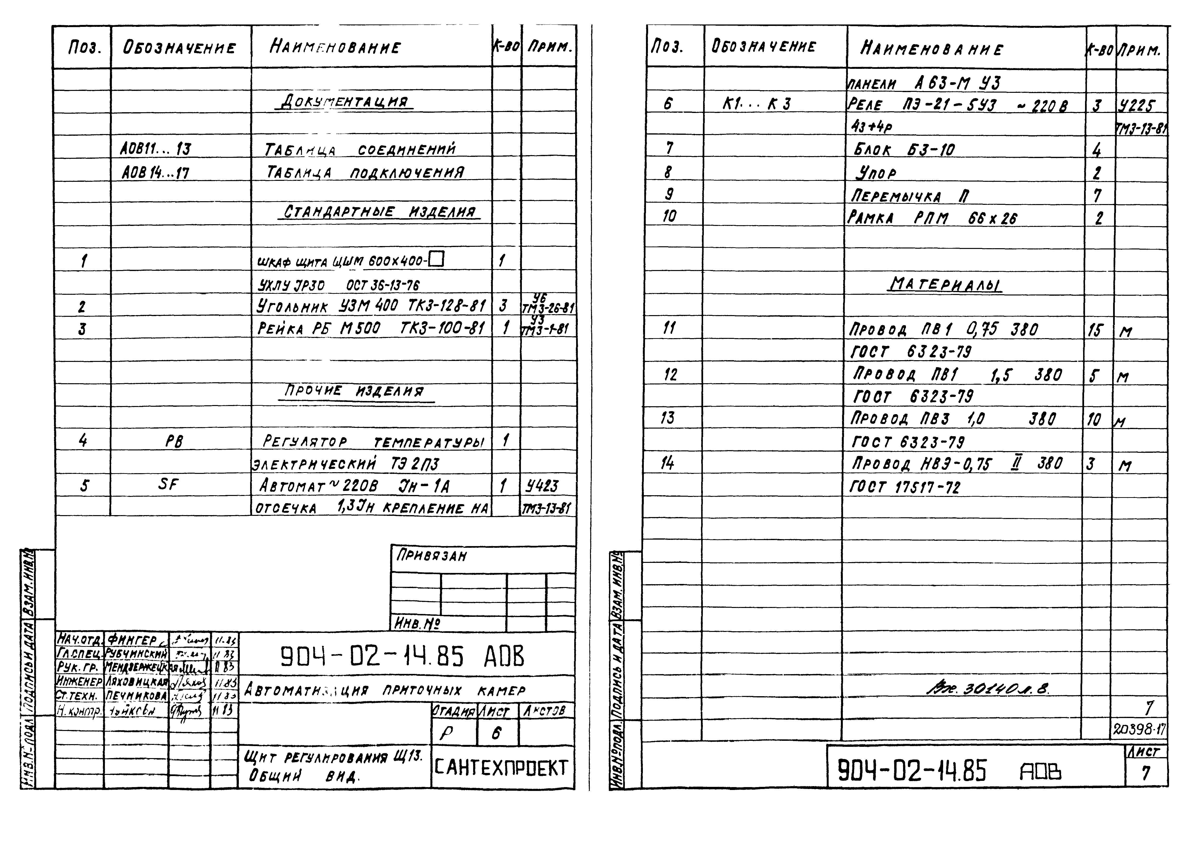 Типовые проектные решения 904-02-14.85