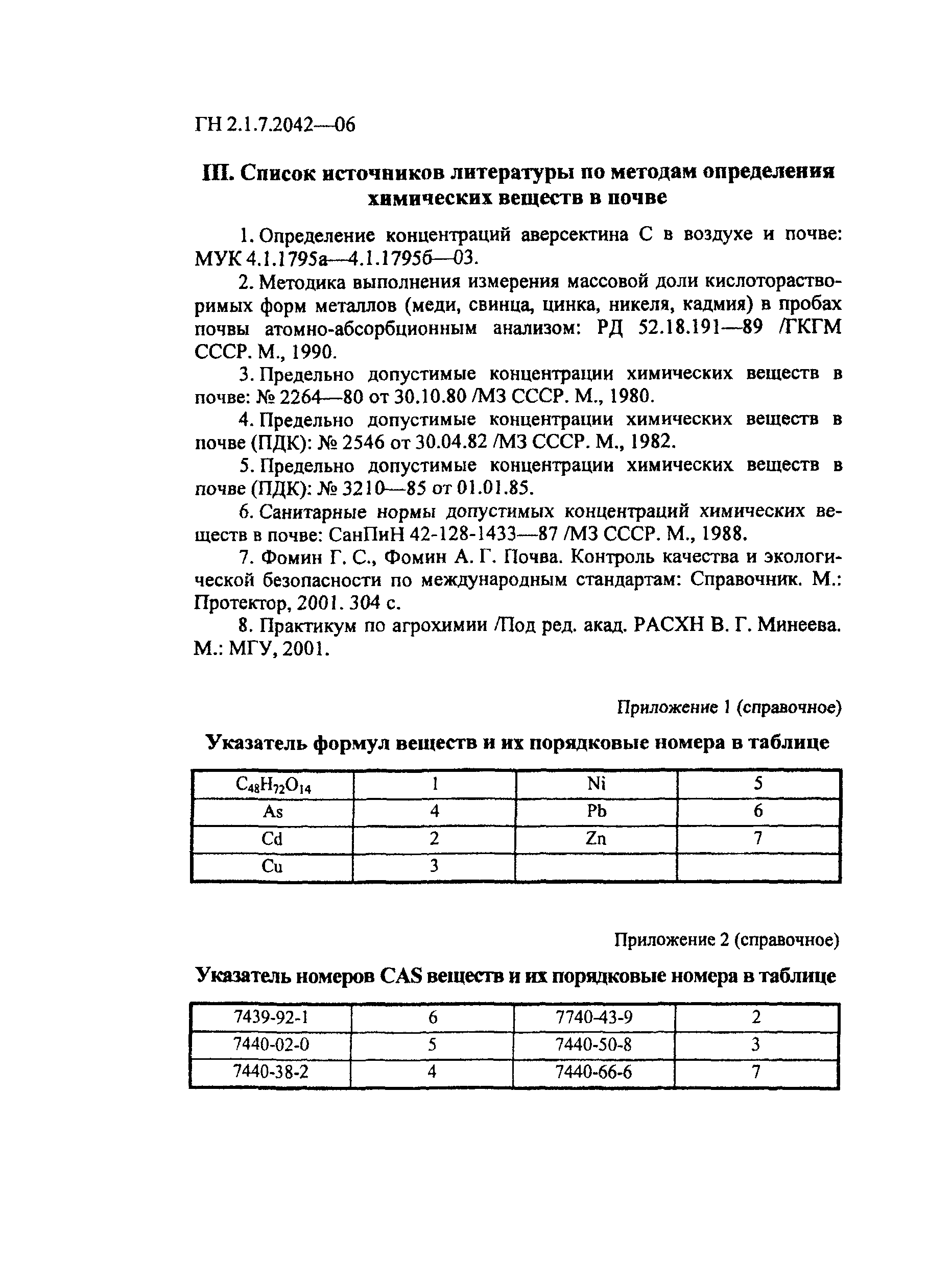 ГН 2.1.7.2042-06
