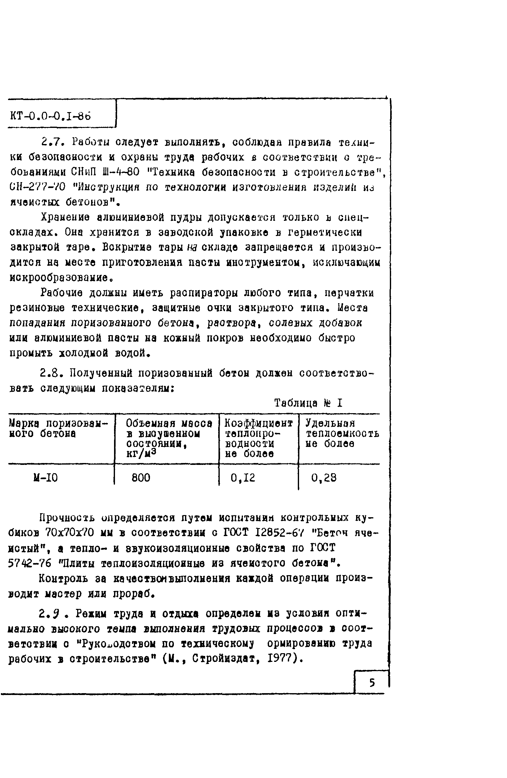 Технологическая карта КТ-0.0-0.1-86