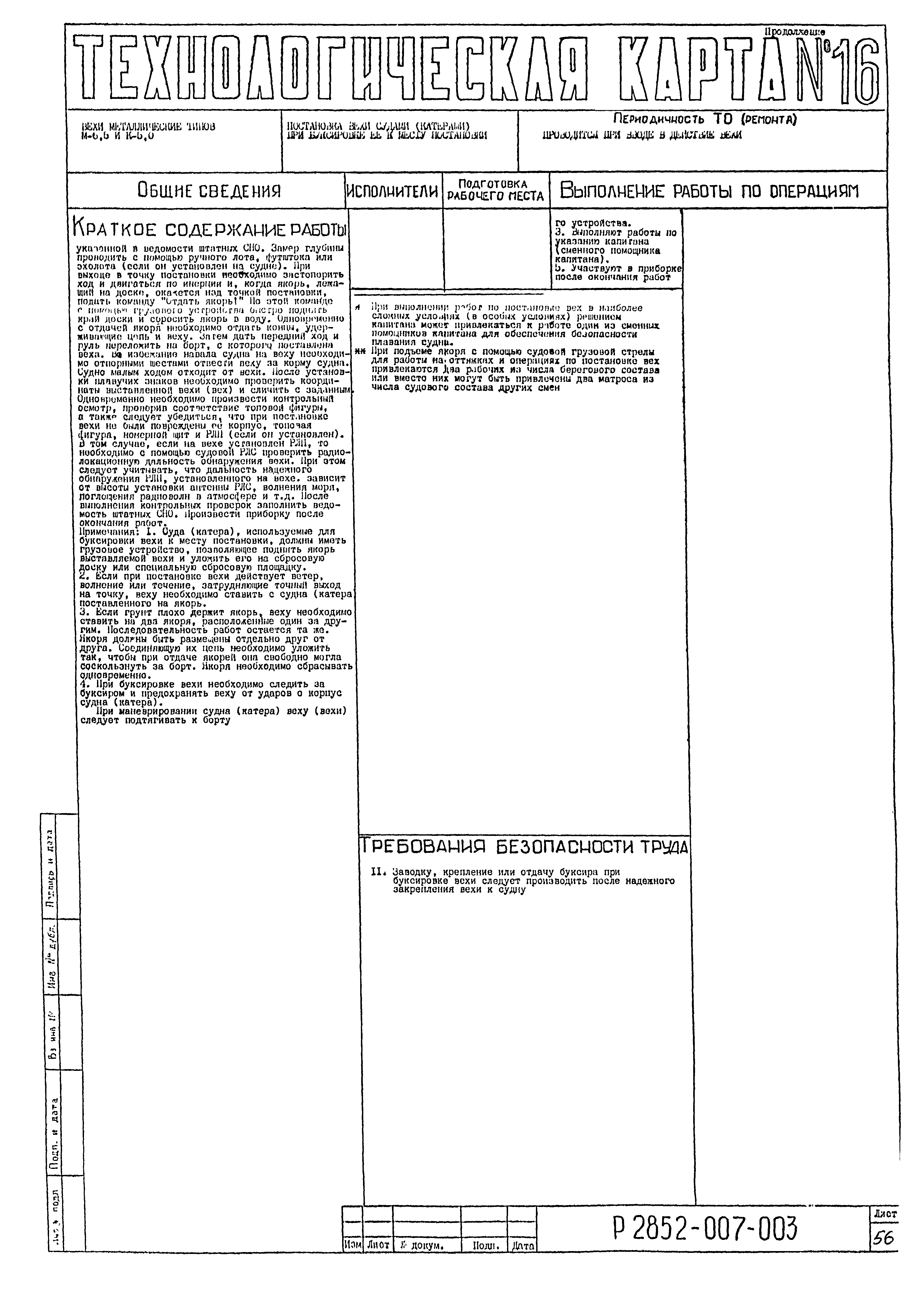 Технологическая карта 16