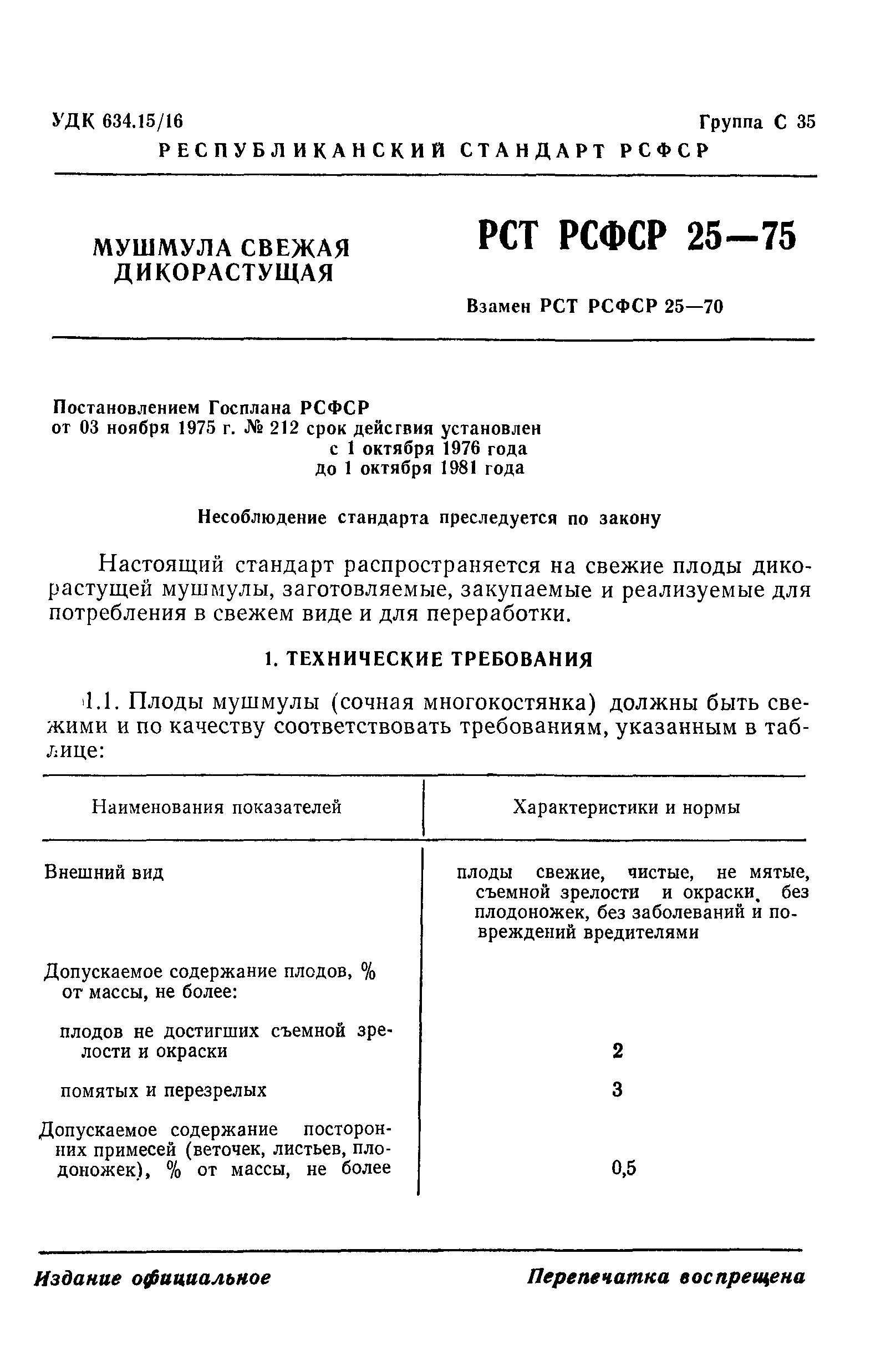 РСТ РСФСР 25-75