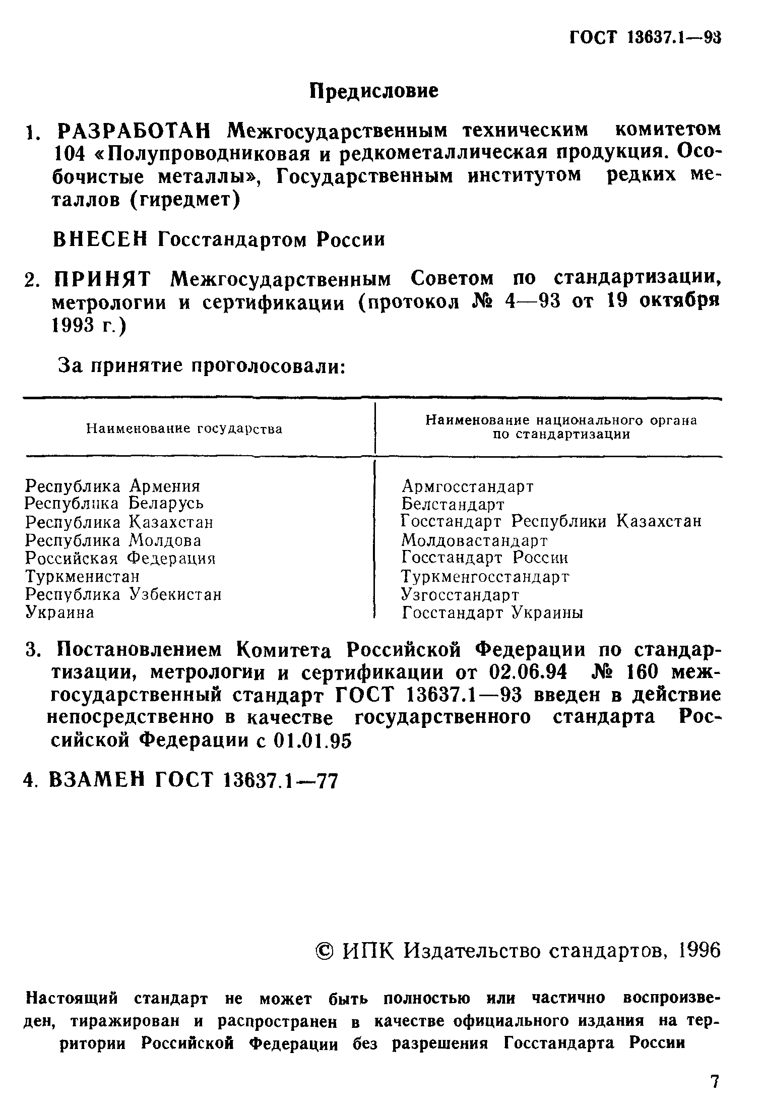 ГОСТ 13637.1-93