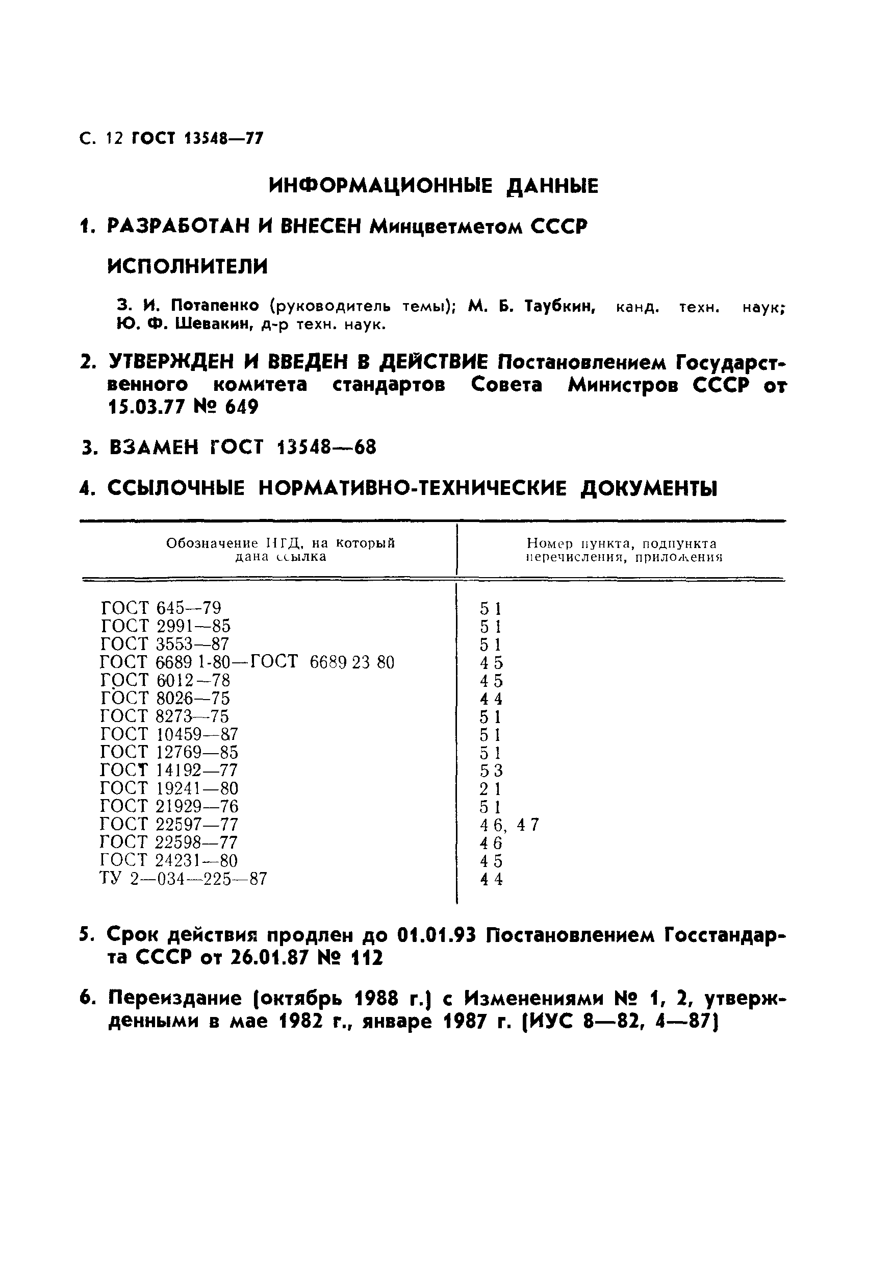 ГОСТ 13548-77