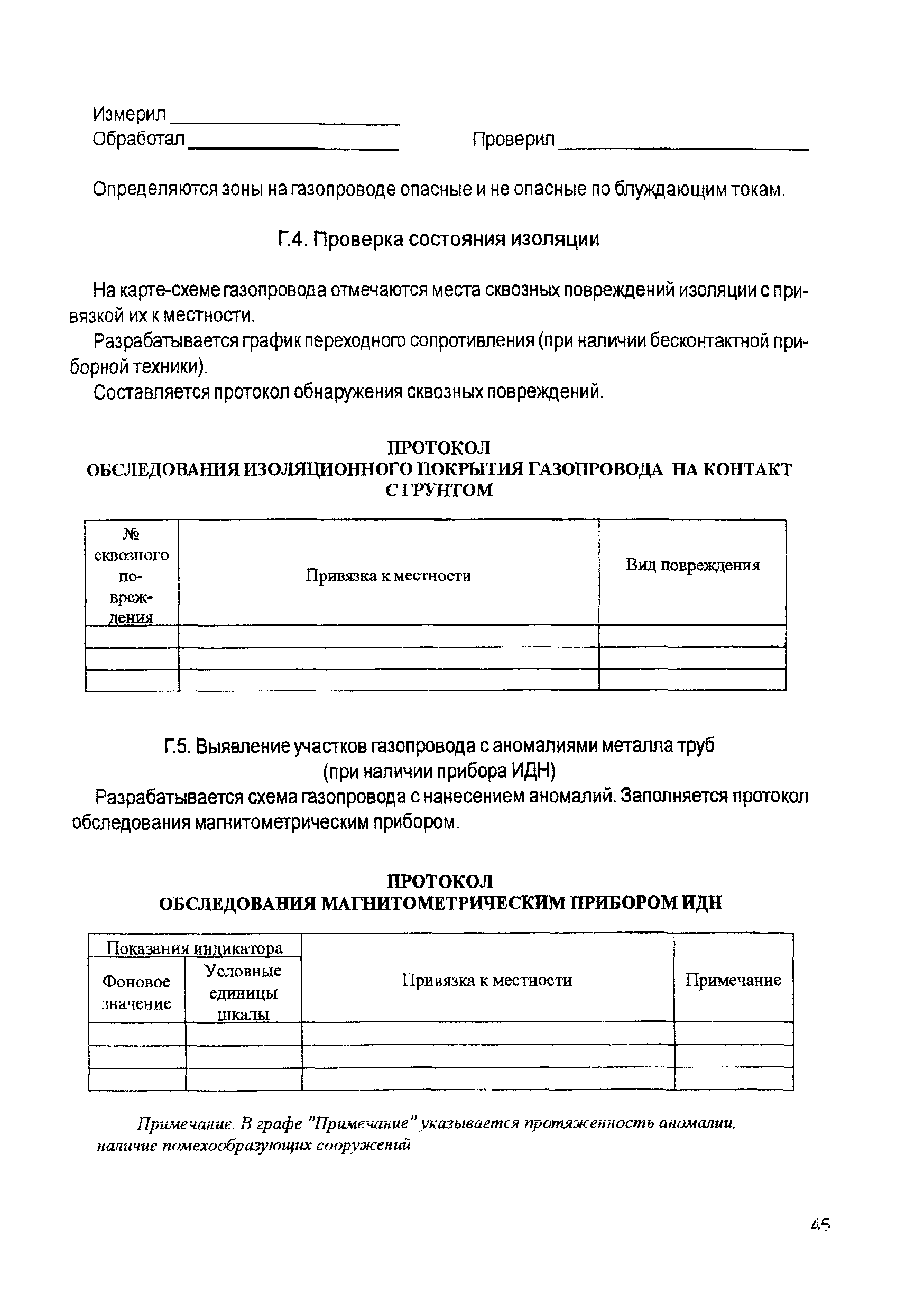 Скачать РД 12-411-01 Инструкция по диагностированию технического состояния  подземных стальных газопроводов