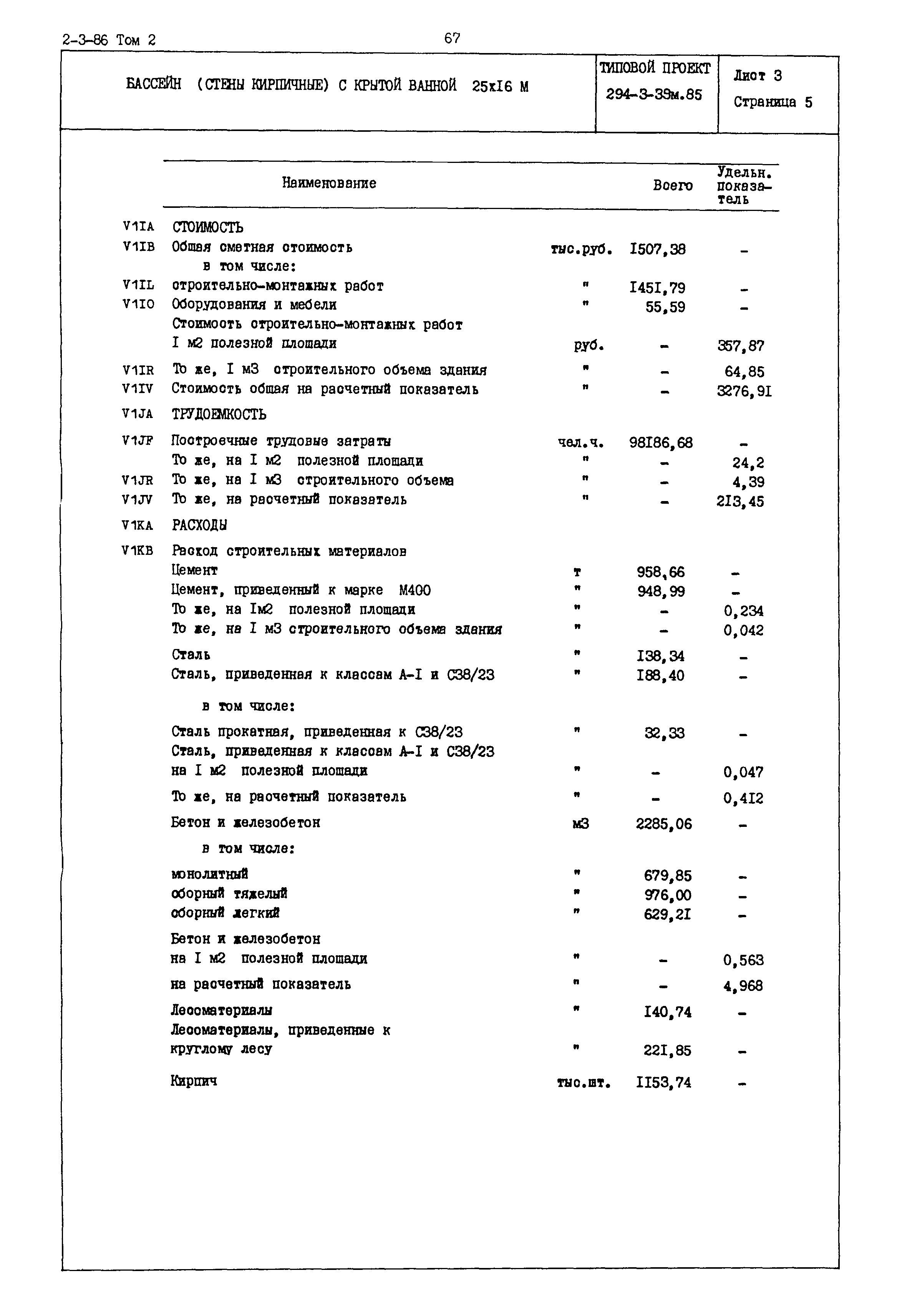 Типовой проект 294-3-39м.85