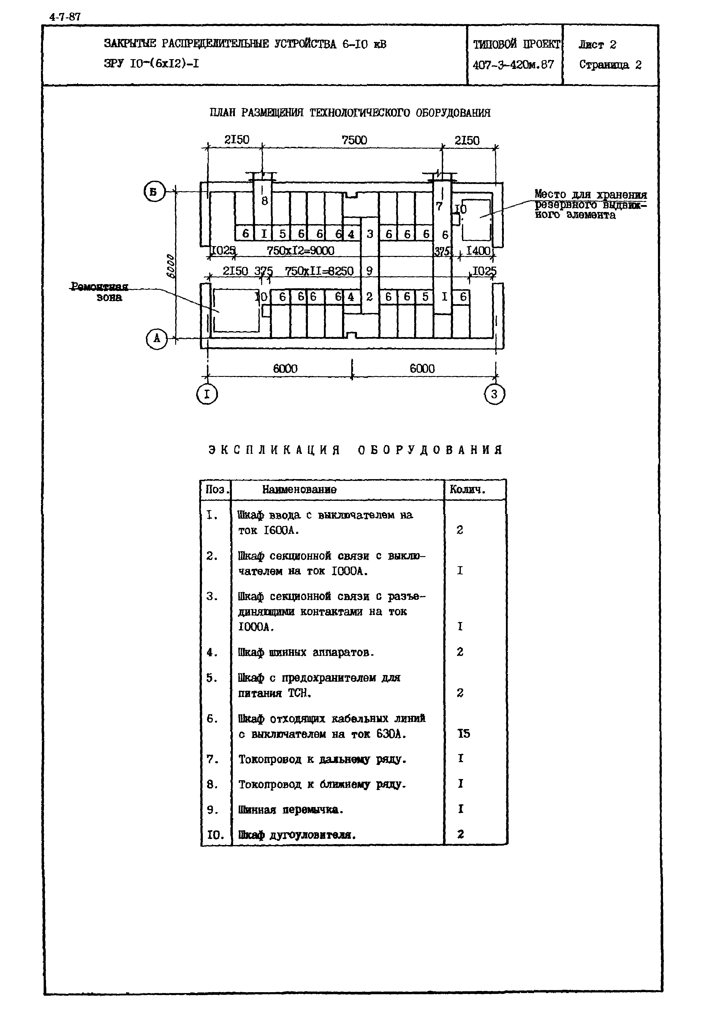 Типовой проект 407-3-420м.87